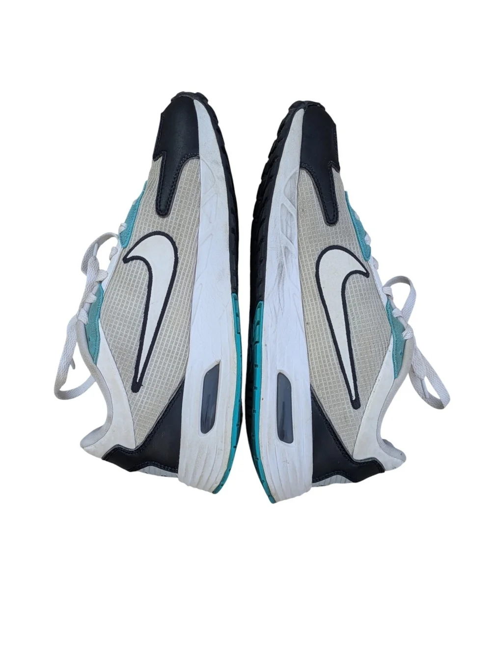 Nike Air Max Solo Men's Size 8 White/Black/Turquoise Running Shoes